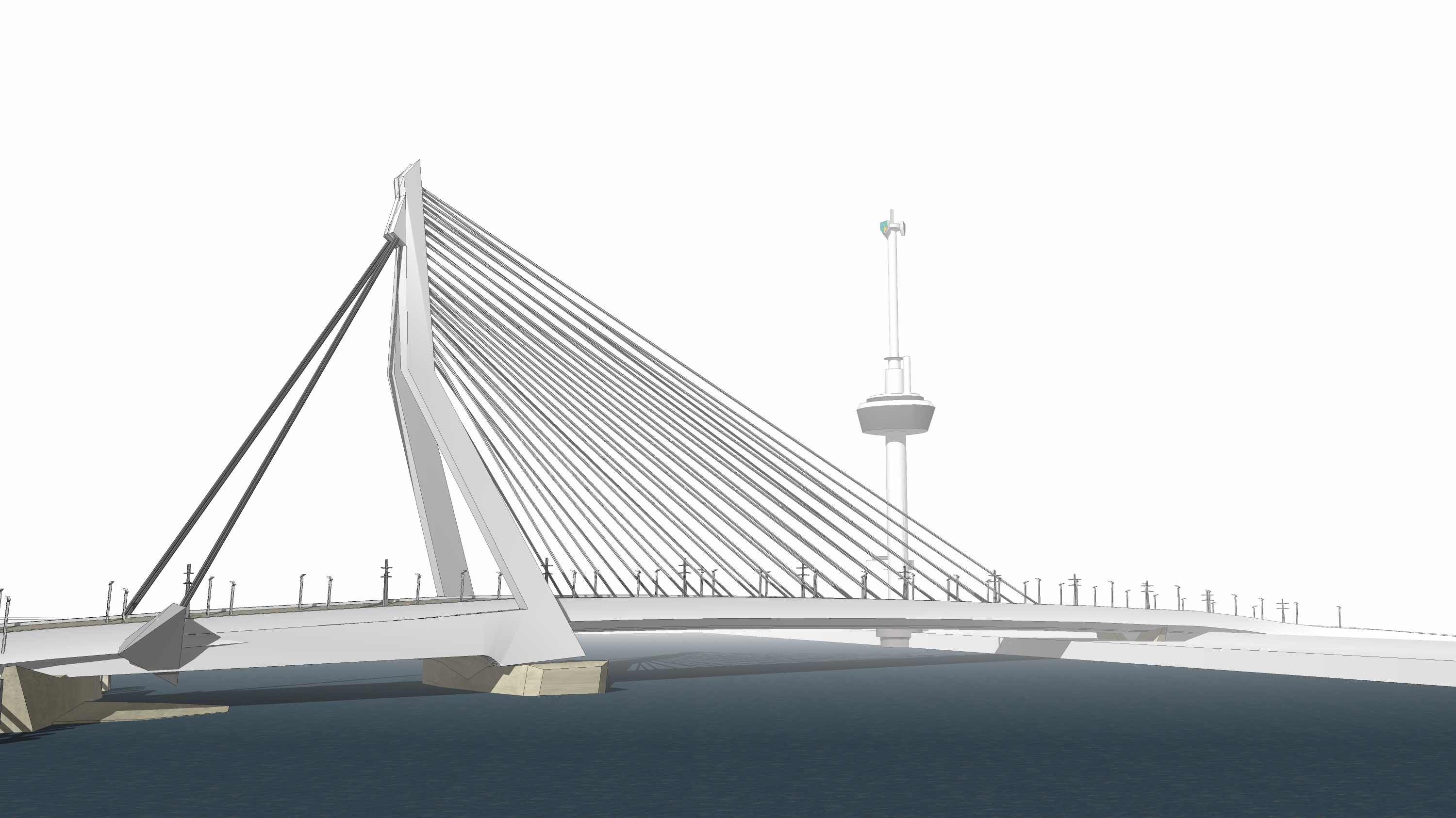 Sketchup cursus Rotterdam erasmusbrug